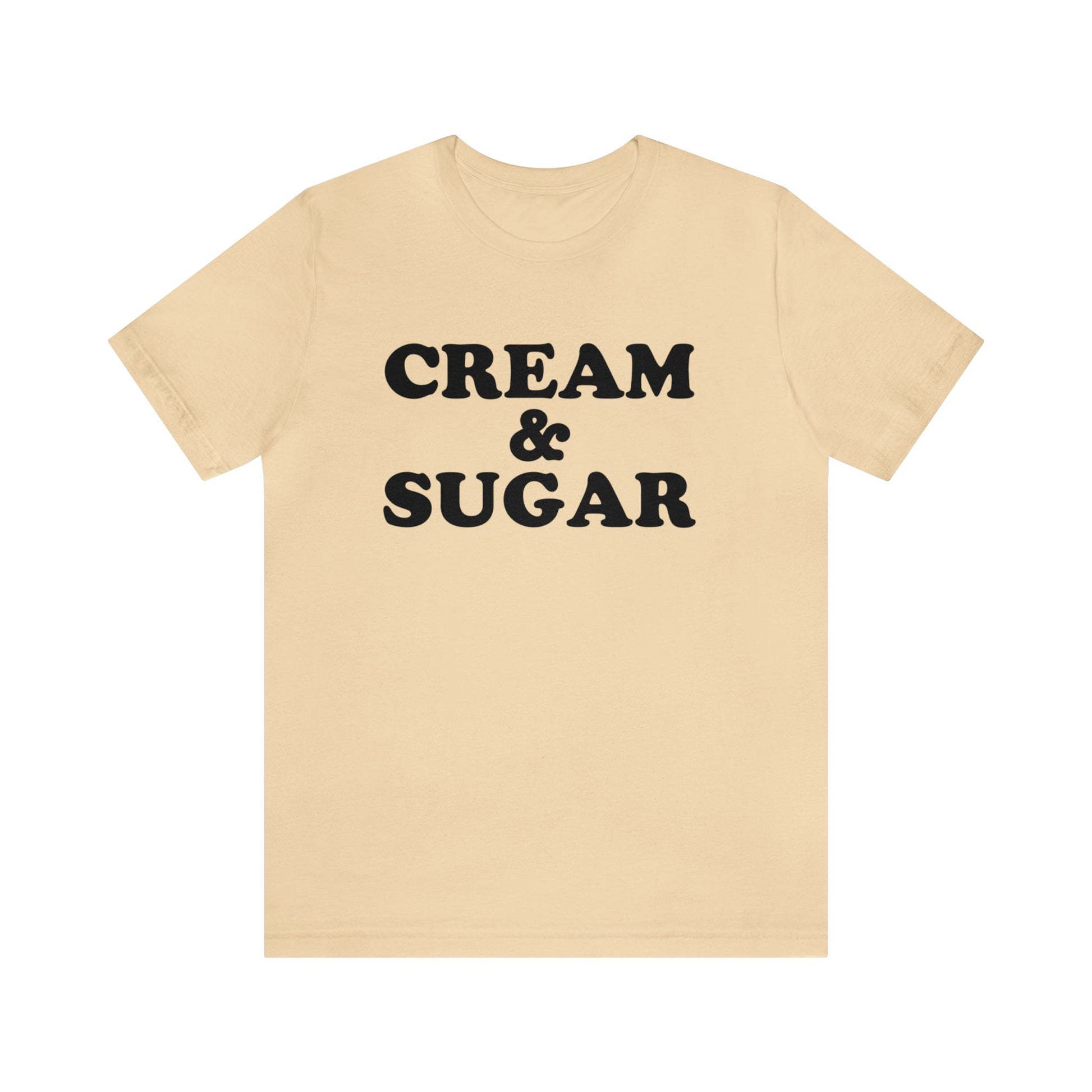 Cream and Sugar Tee, Unisex Jersey Shirt, Short Sleeve Fashion, Casual Chic Apparel, Everyday Comfort Wear, Stylish Unisex Tee, Cream and Sugar Clothing, Comfortable Jersey Tee, Minimalist Fashion, Versatile Short Sleeve, Modern Unisex Top, Effortless Style Shirt, Casual Wardrobe Essential, Trendy Tee Design, Classic Comfort Fashion, Lightweight Jersey Shirt, Fashionable Unisex Apparel, Streetwear-inspired Tee, Everyday Casual Wear, Cream and Sugar Collection,