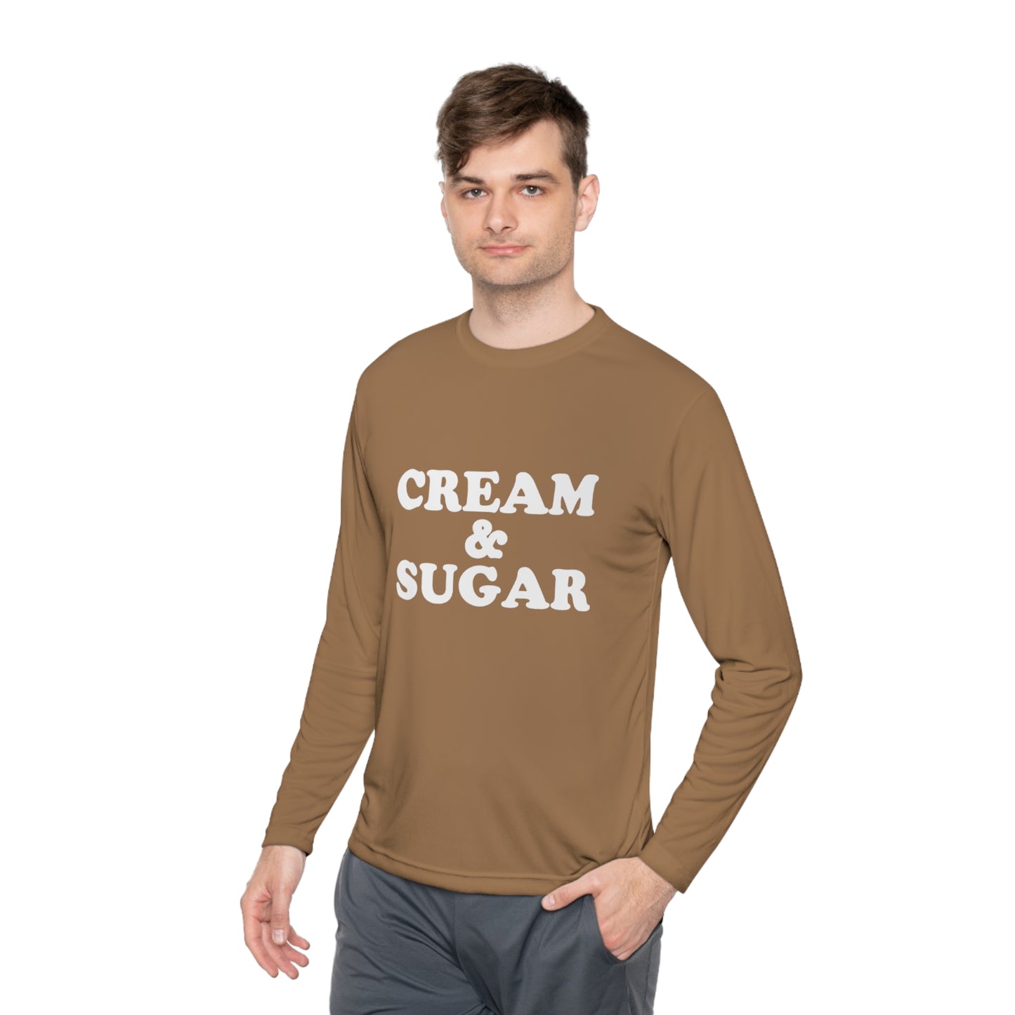 Cream And Sugar Unisex Lightweight Long Sleeve Tee