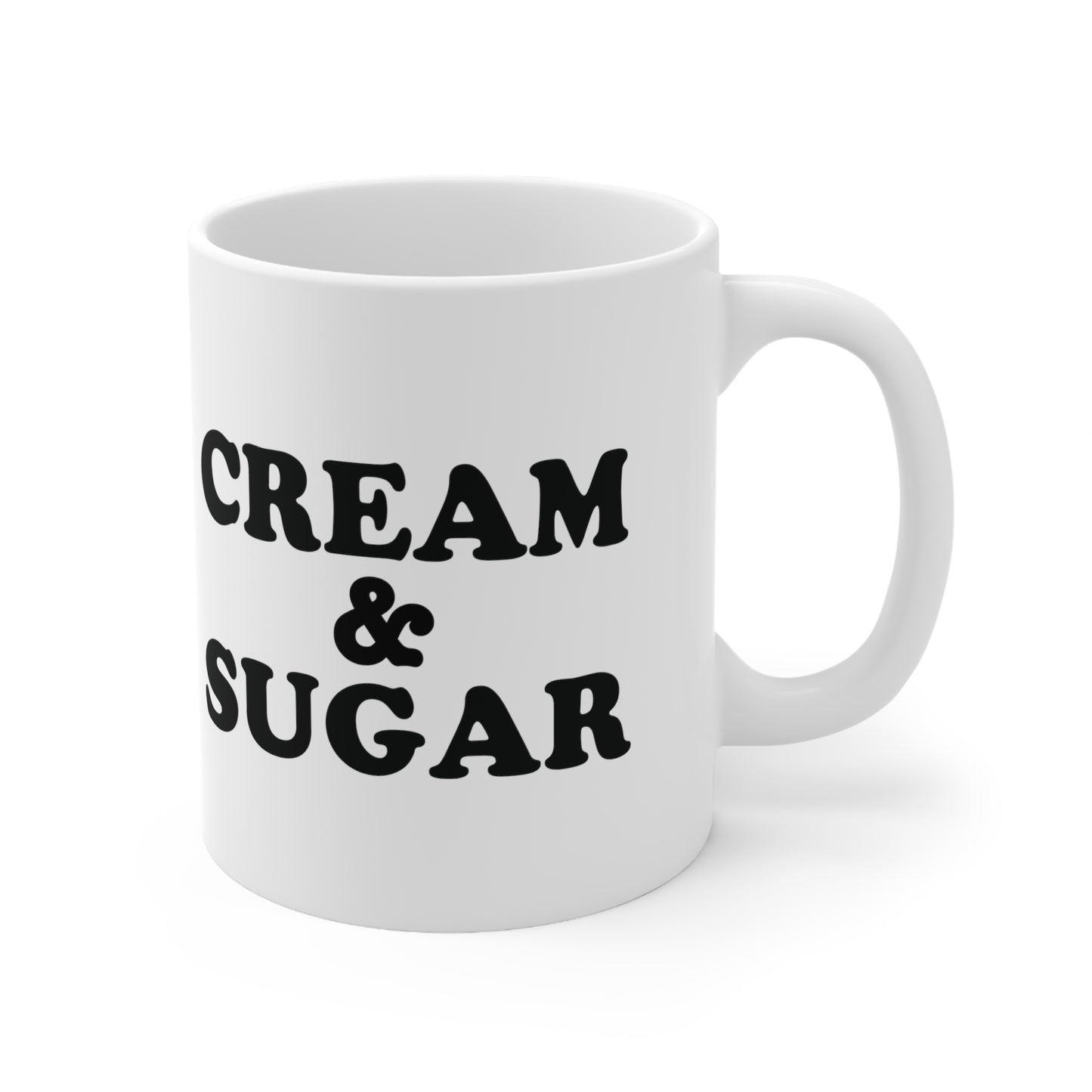 Cream and Sugar Mug, Ceramic Mug 11oz Mug, Coffee Cup Tea, Mug Stylish Drinkware Unique Design Mug Kitchen Essentials Beverage Accessories, Gift for Coffee Lovers, Home Decor Mug, High-Quality Ceramics, Modern Tableware, Contemporary Mug, Office Mug, Trendy Drink Container, Personalized Mug, Artisan Crafted Mug, Microwave-Safe Cup, Dishwasher-Friendly Mug