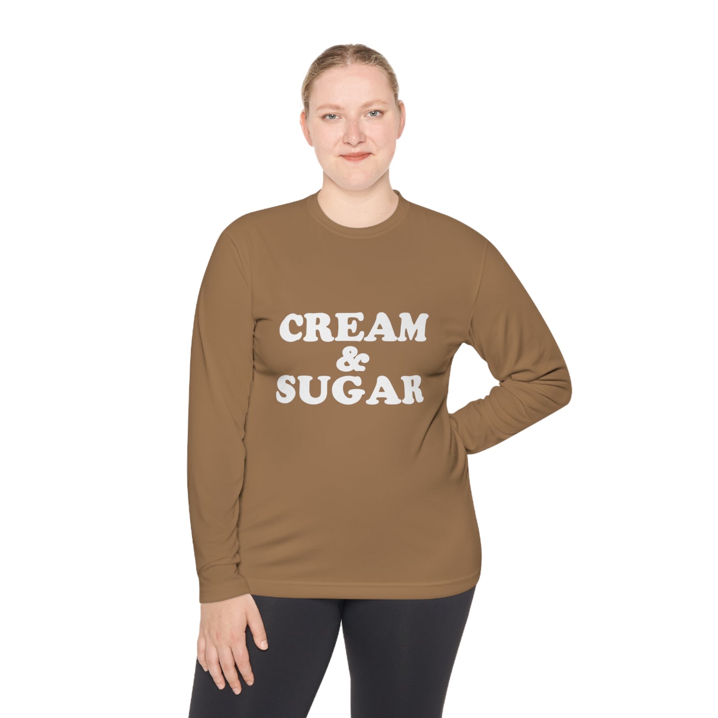 Cream And Sugar Unisex Lightweight Long Sleeve Tee